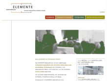 Tablet Screenshot of elemente-material.de